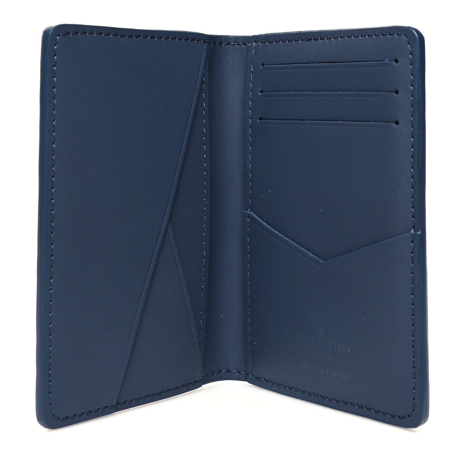 Louis Vuitton Calfskin Monogram Shadow Pocket Organizer Blue 5 of 8
