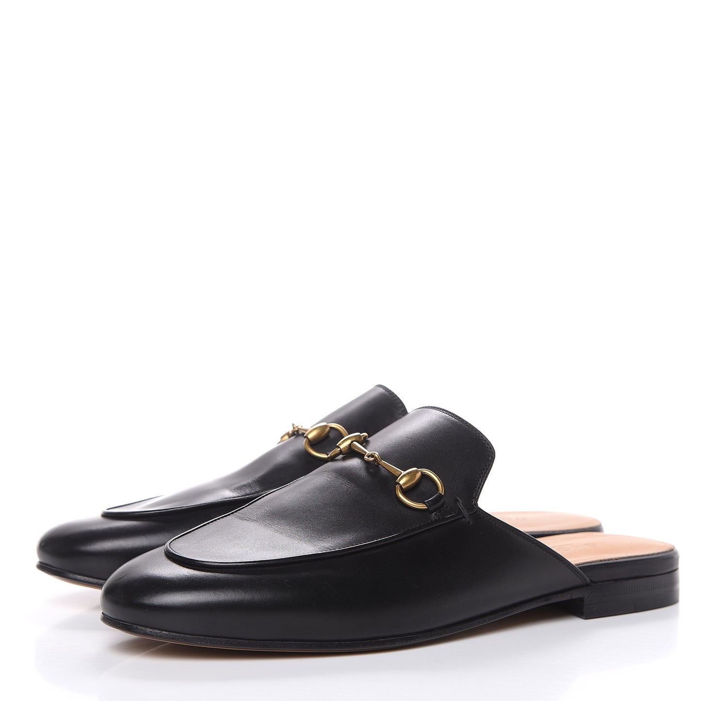 Calfskin Womens Princetown Slippers 38.5 Black