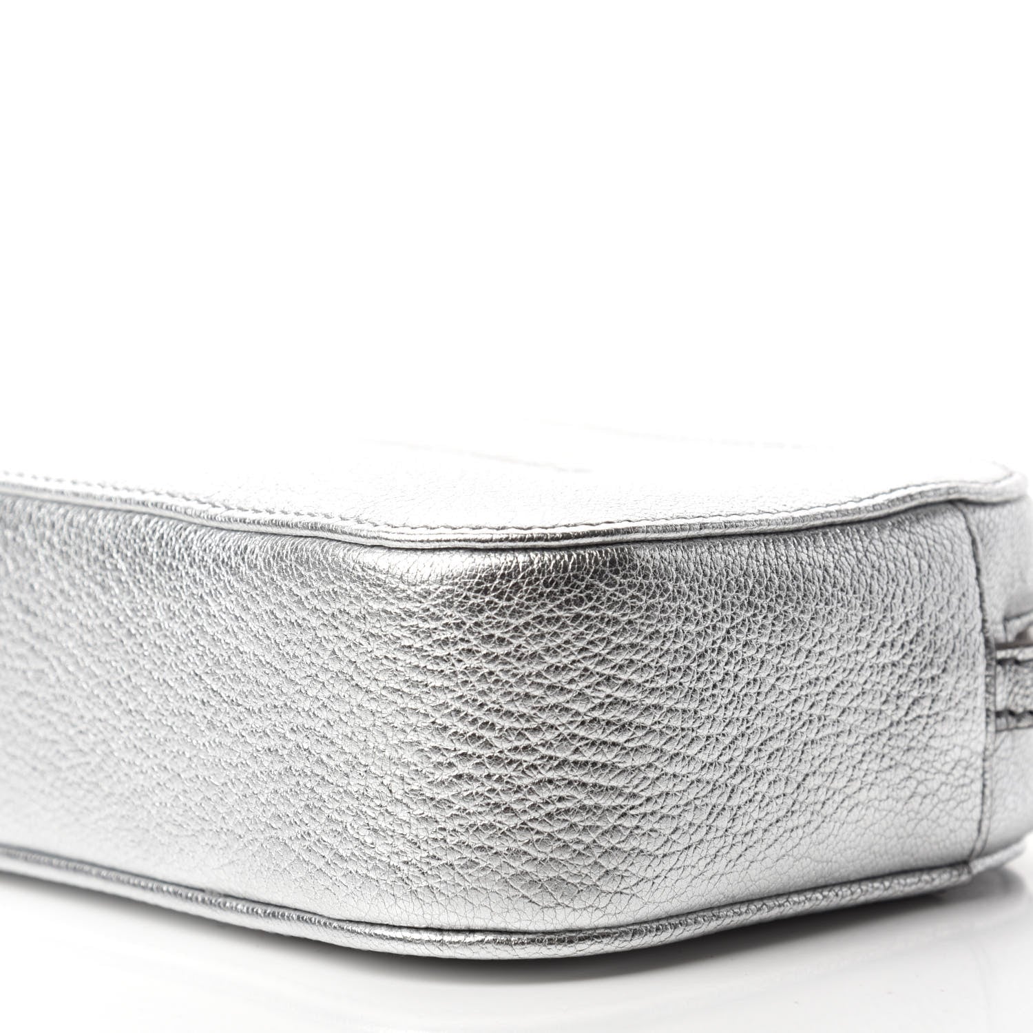 Balenciaga Metallic Goatskin Logo XS Everyday Camera Bag Argent Black 7 of 9