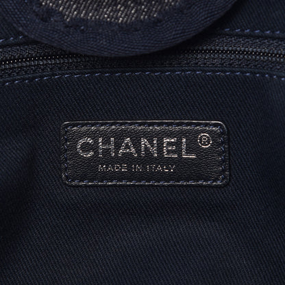 Chanel Canvas Large Deauville Tote Dark Blue 6 of 7