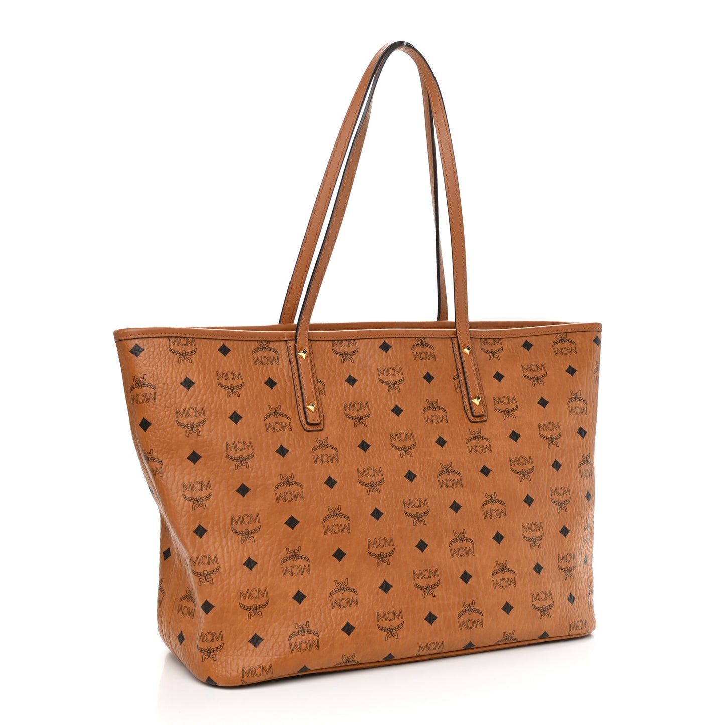 Visetos Medium Liz Reversible Shopper Tote Cognac