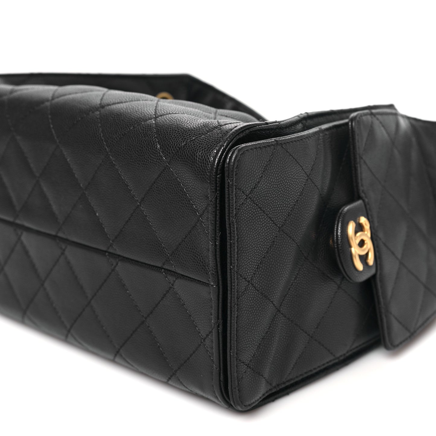 Caviar Quilted Small Chanel 25 Handbag Dark Navy