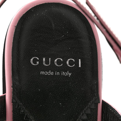Gucci Calfskin Horsebit Divine Slingback Sandals 38.5 Pink 6 of 8