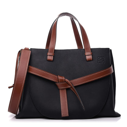 Loewe Calfskin Medium Gate Tote Pecan Black 1 of 10