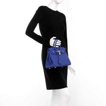 Hermes Togo Birkin 25 Bleu Electrique 2 of 34
