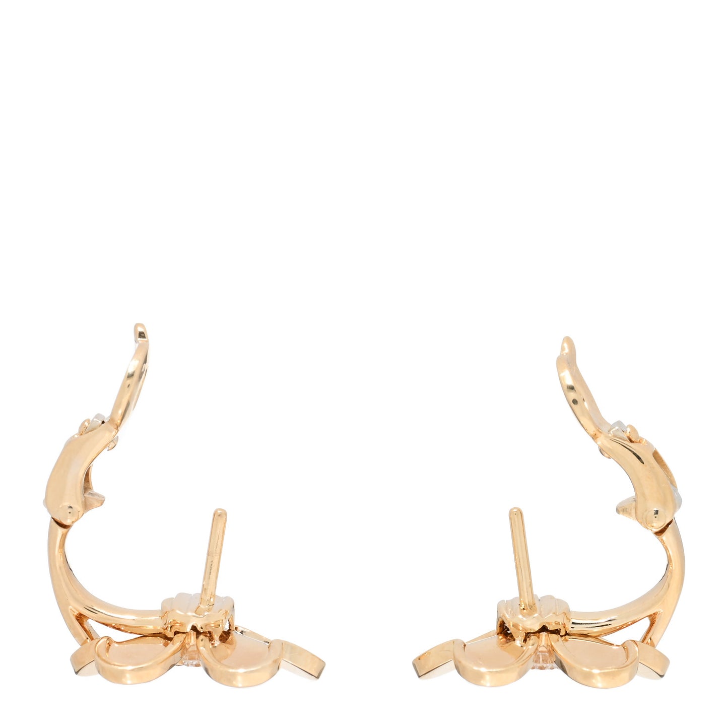 18K Yellow Gold Diamond Small Frivole Earrings