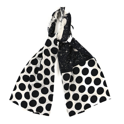 Hermes Silk Space Derby Muffler Black White 1 of 3