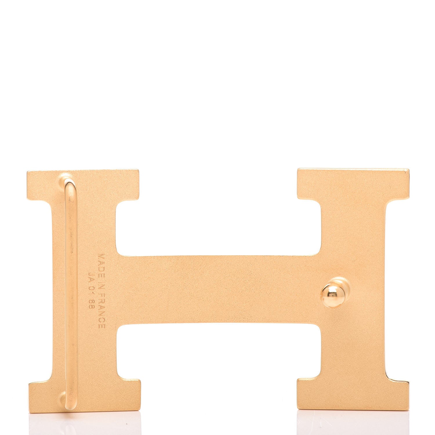 Hermes Guilloche 32mm H Belt Buckle Gold 3 of 5