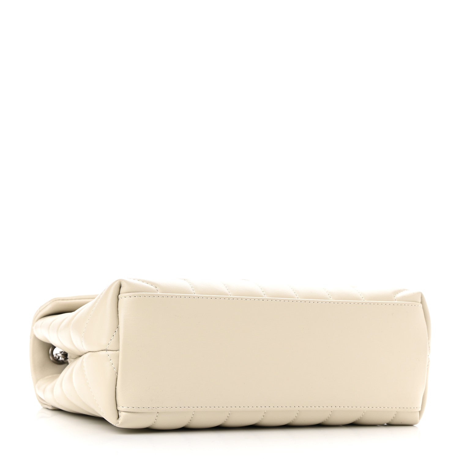 Saint Laurent Calfskin Y Quilted Monogram Small Loulou Chain Satchel Crema Soft 3 of 11