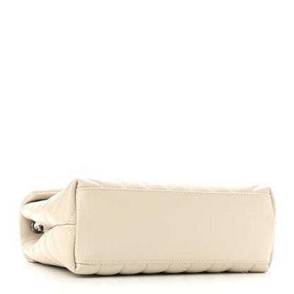 Saint Laurent Calfskin Y Quilted Monogram Small Loulou Chain Satchel Crema Soft 3 of 11