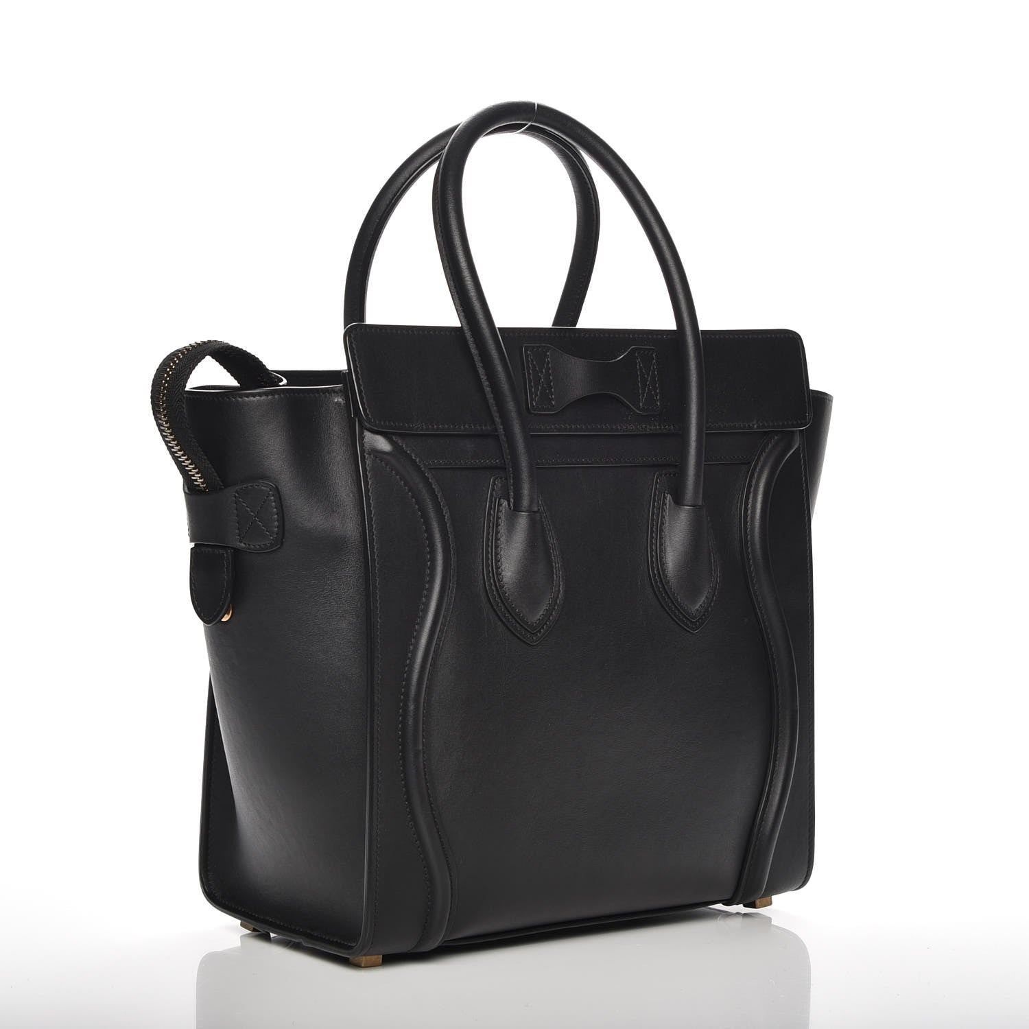Celine Smooth Calfskin Micro Luggage Black 3 of 9
