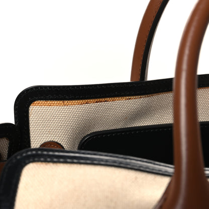 Burberry Calfskin Canvas Logo Print Medium Belt Bag Malt Brown Black 13 of 14