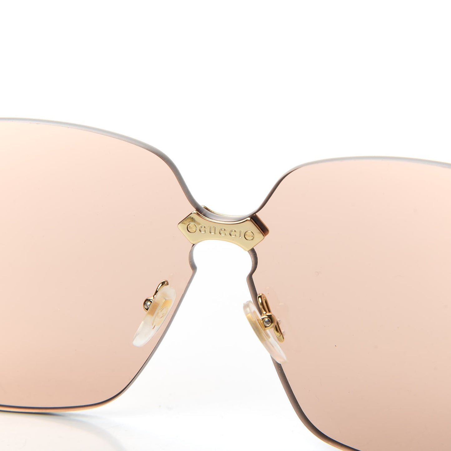 Rimless Sunglasses GG0355S Gold Flash Pink