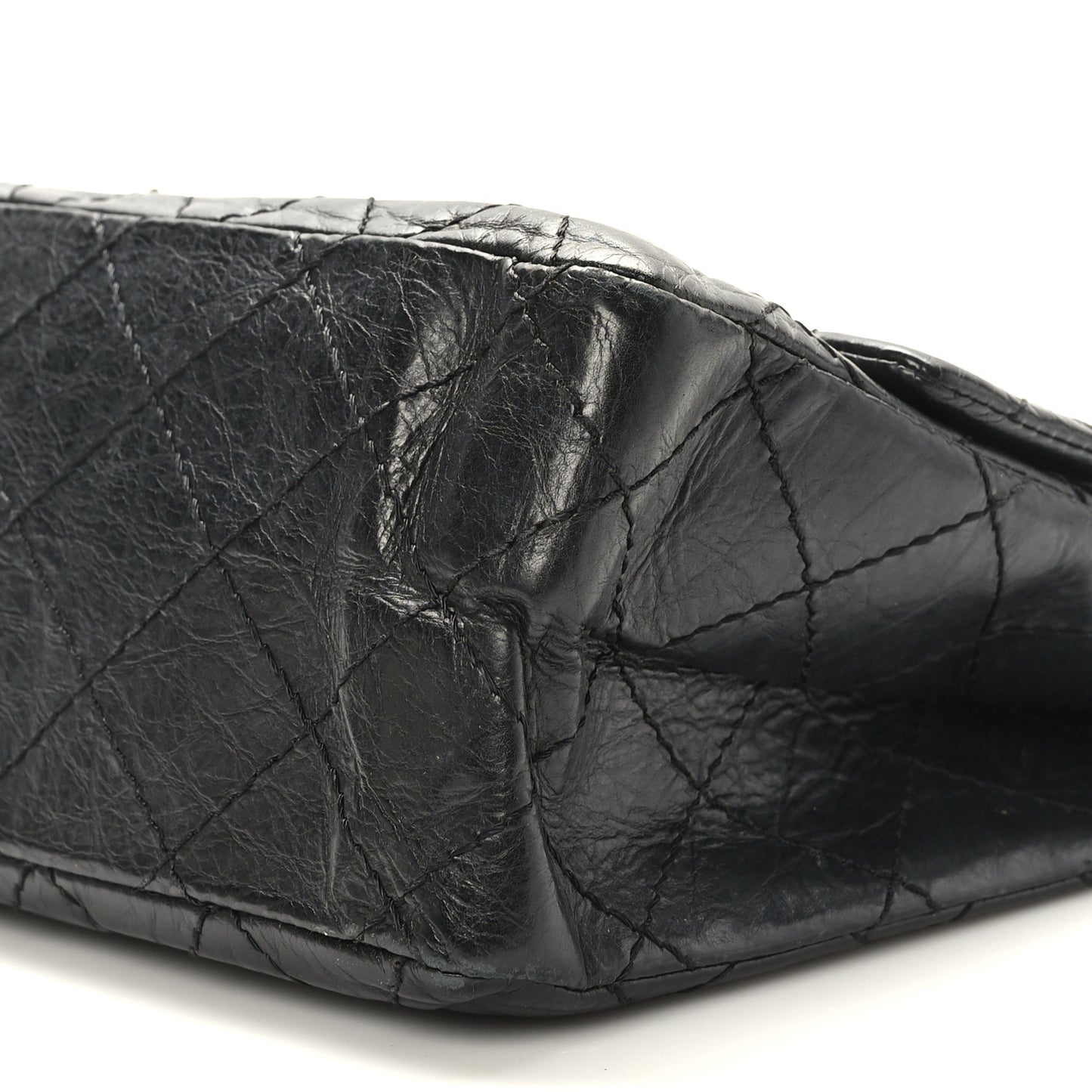 Aged Calfskin Quilted 2.55 Reissue 226 Flap Black