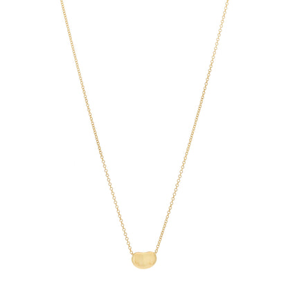 Tiffany 18K Yellow Gold 9mm Elsa Peretti Bean Pendant Necklace 1 of 5