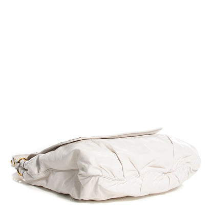 Gucci Calfskin Studded Large Irina Shoulder Bag White 4 of 8