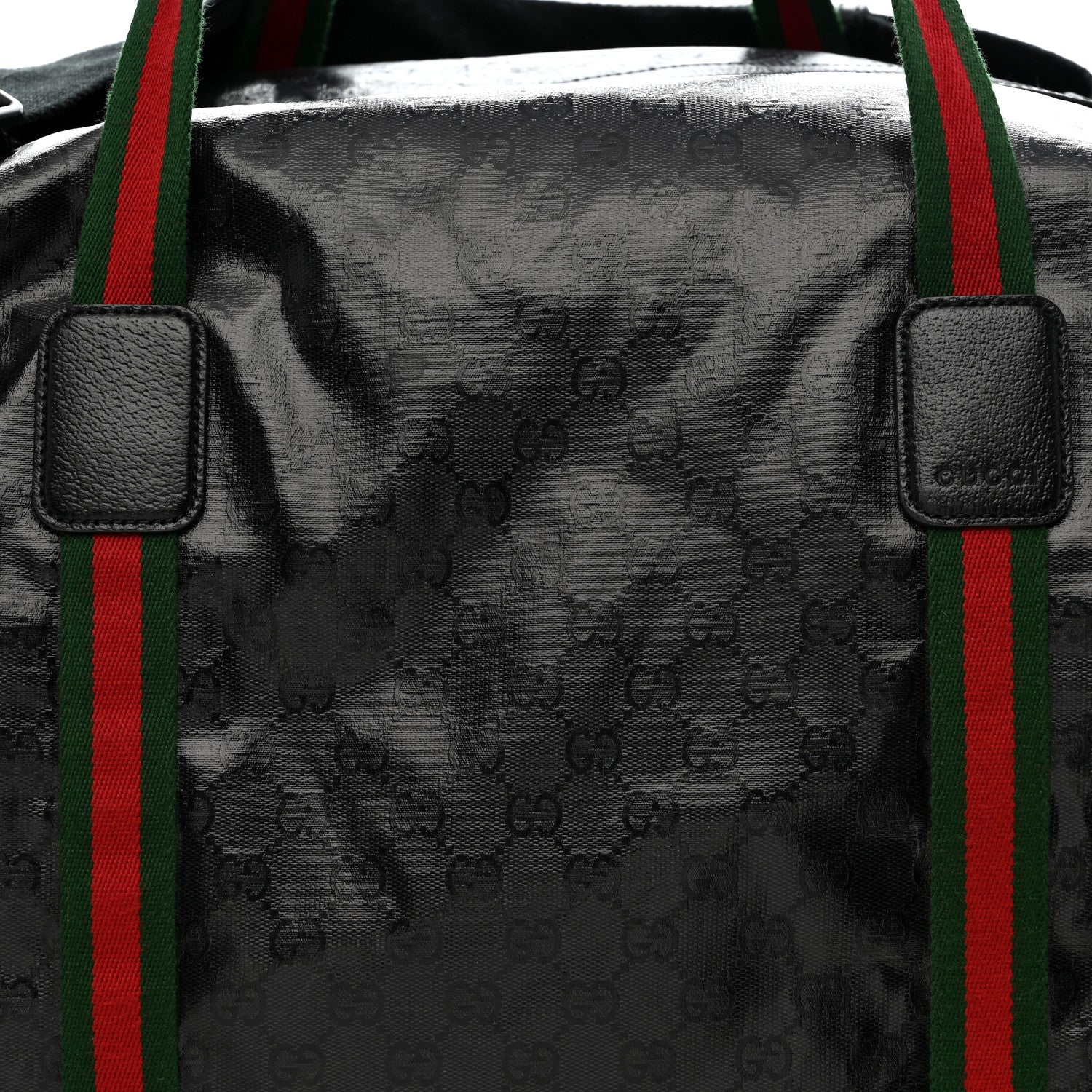 Gucci Crystal Monogram Web Large Duffle Bag Black 8 of 15