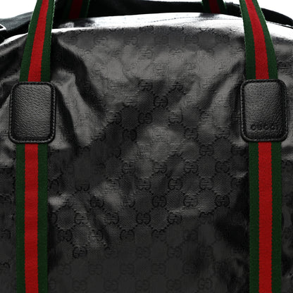 Gucci Crystal Monogram Web Large Duffle Bag Black 8 of 15