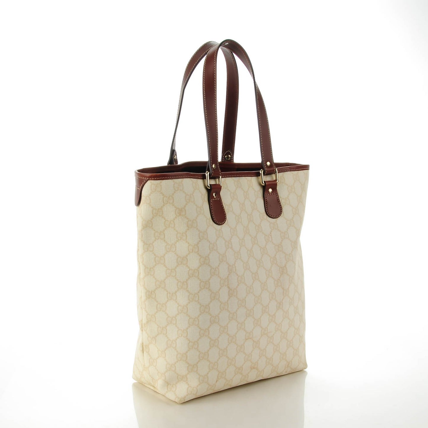 GG Supreme Monogram Medium Joy Vertical Tote Brown