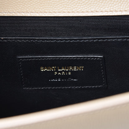 Saint Laurent Grain De Poudre Classic Monogram Cassandre Clutch Nude Powder 8 of 12