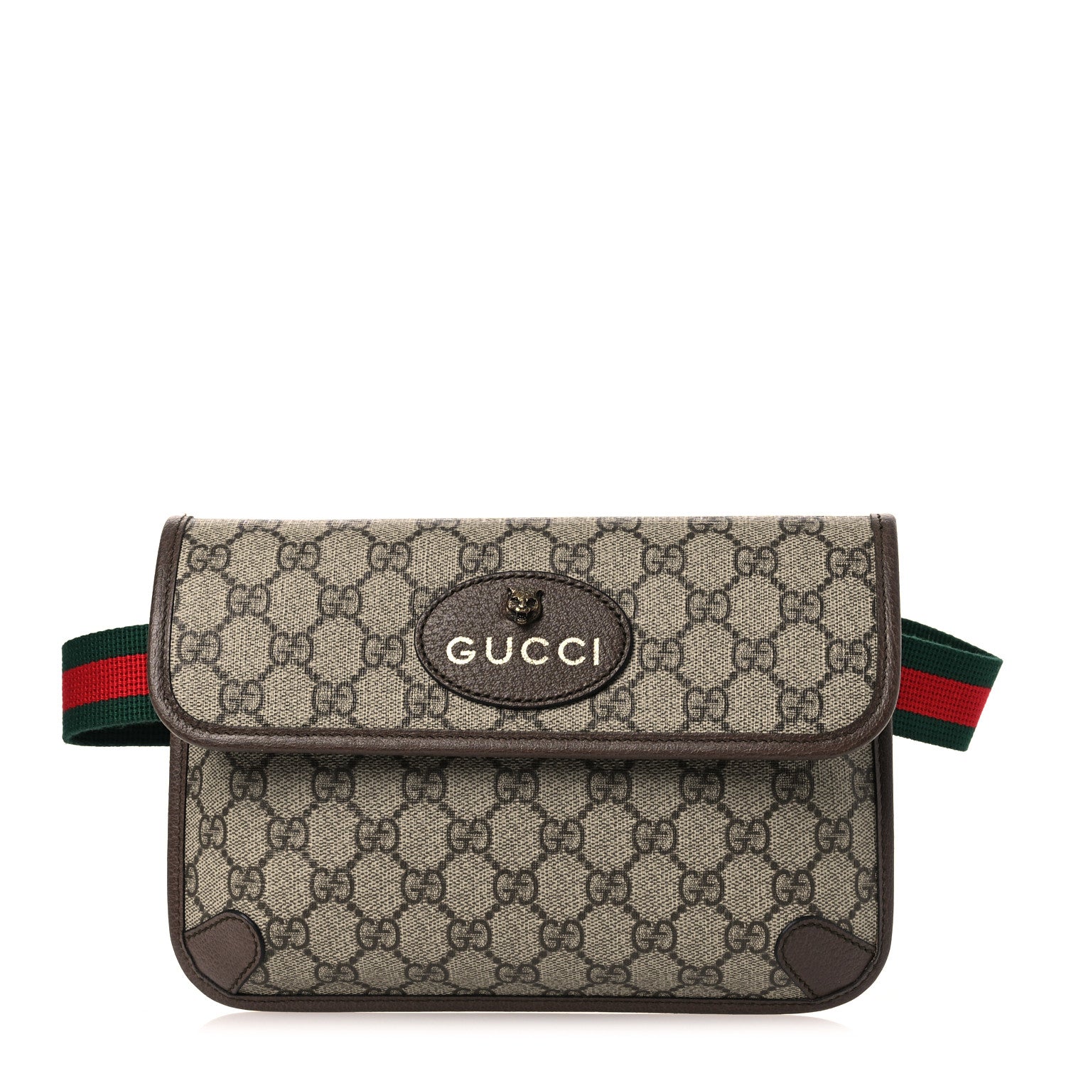 Gucci GG Supreme Monogram Neo Vintage Web Belt Bag Brown Brown 1 of 11