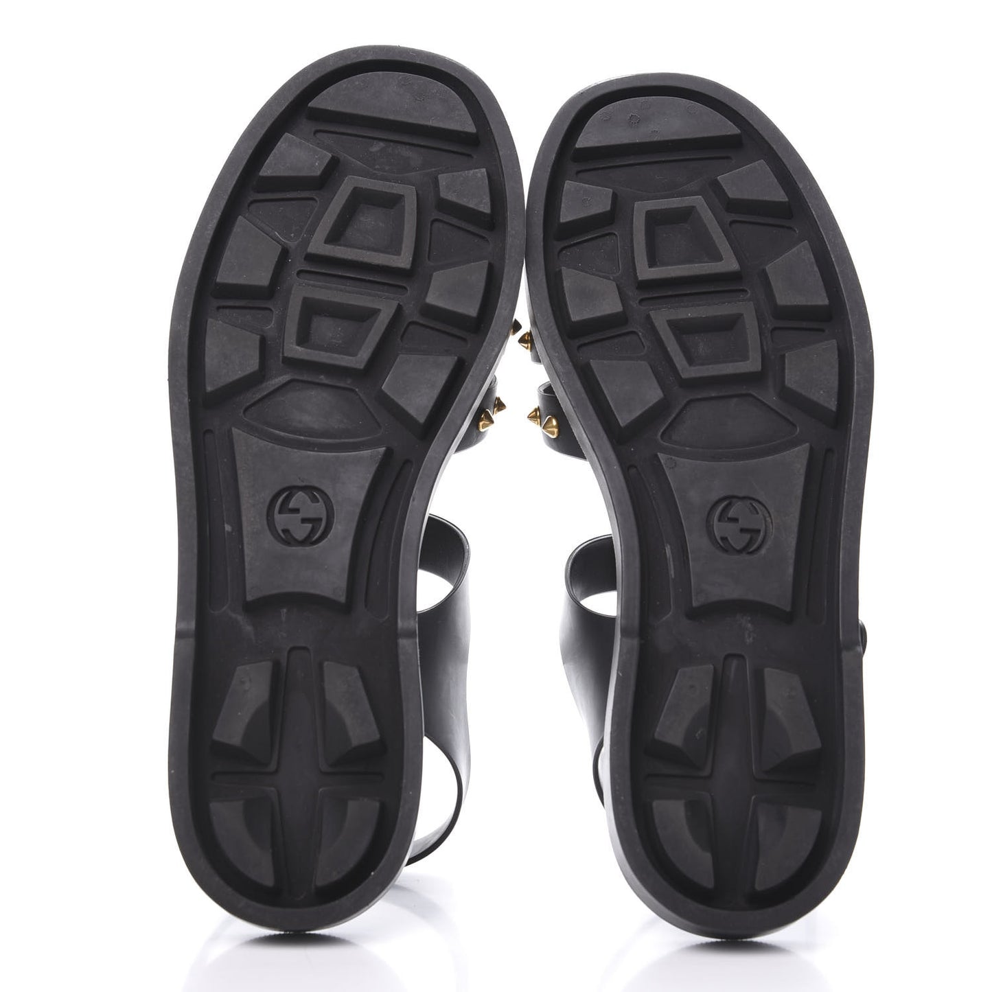 Rubber Crystal Mens Buckle Strap Sandals 8 Black