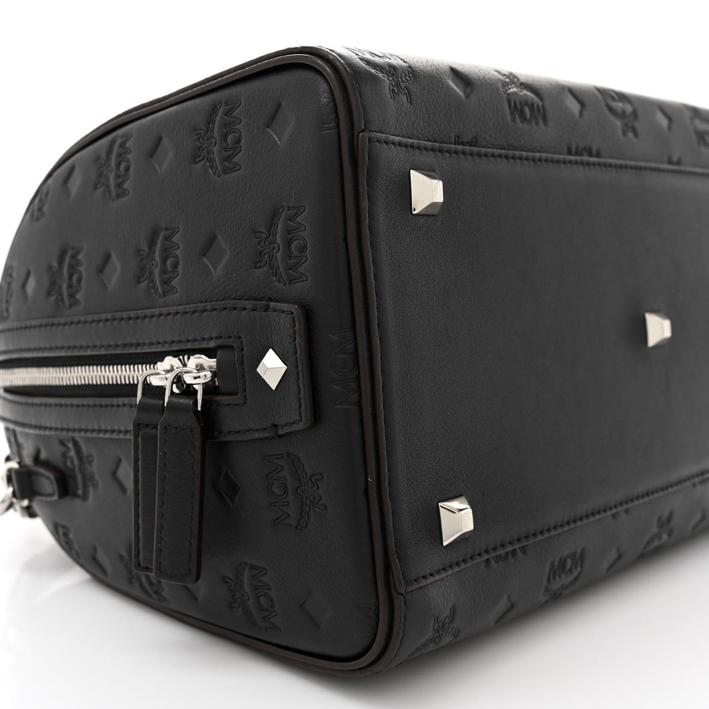 Calfskin Ottomar Monogram Essential Boston Bag Black