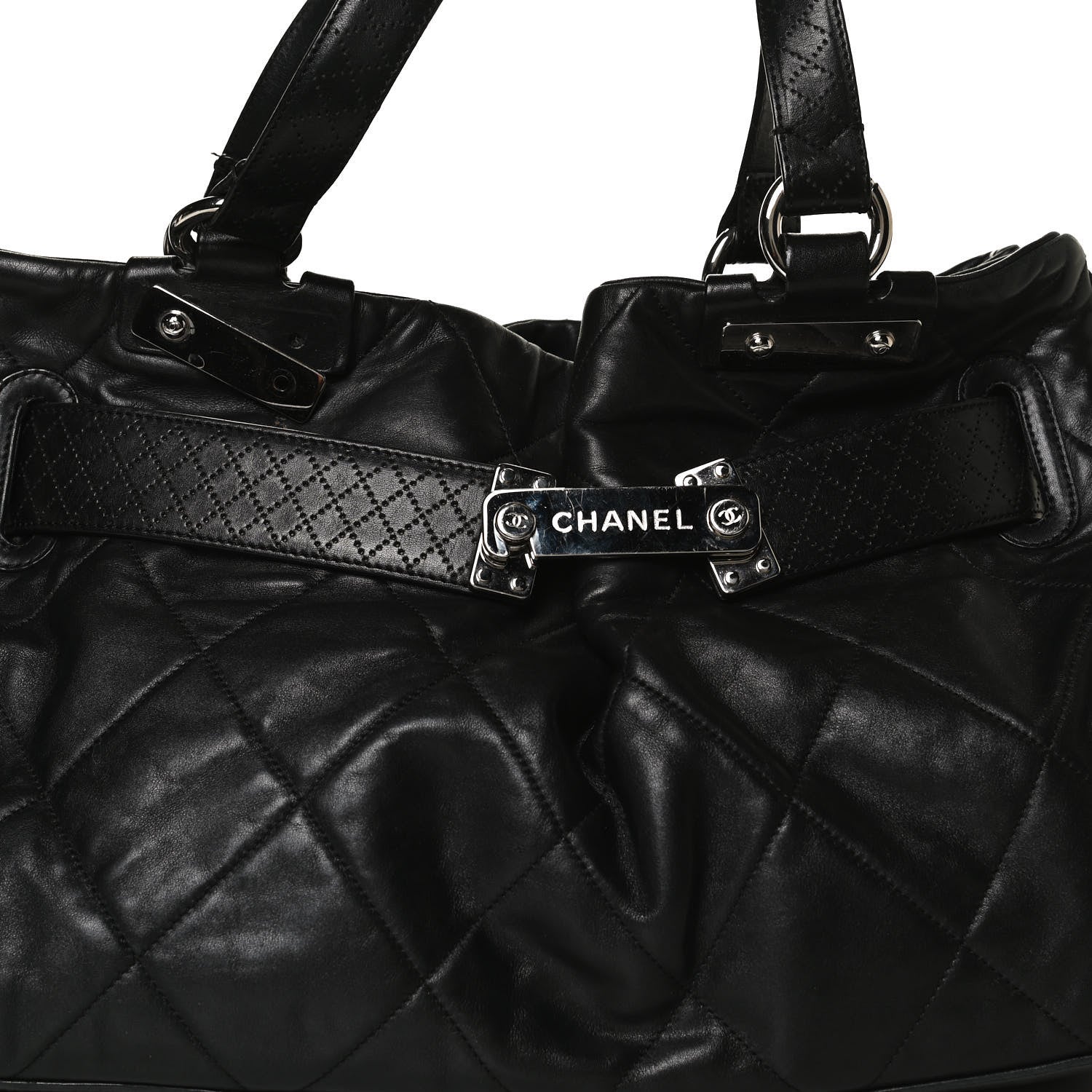Chanel Lambskin Quilted Tote Black 10 of 14