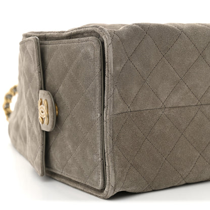 Chanel Suede Quilted Medium Chanel 25 Handbag Dark Grey 9 of 11