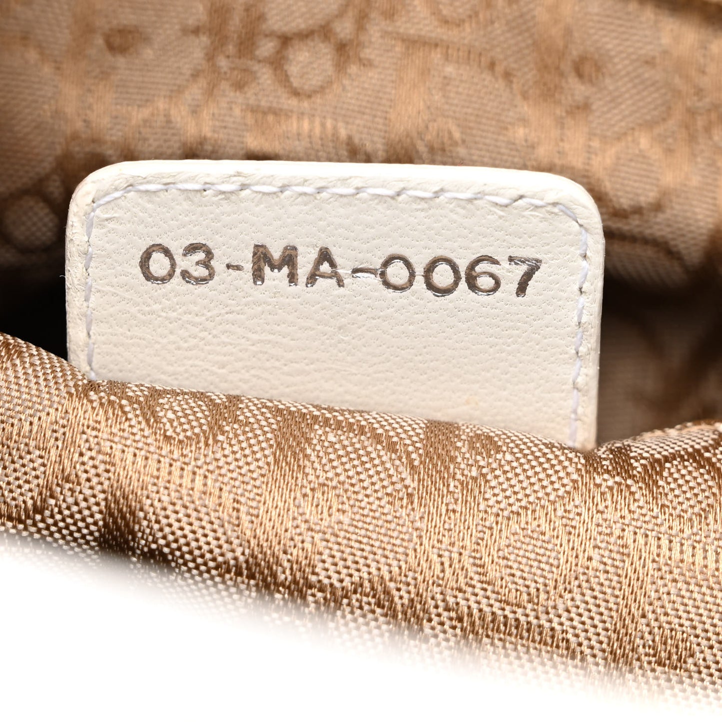 Lambskin Cannage Large Lady Dior White