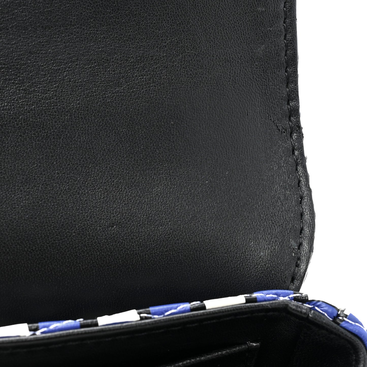 Calfskin Epi Smock Louise MM Chain Clutch Smoke