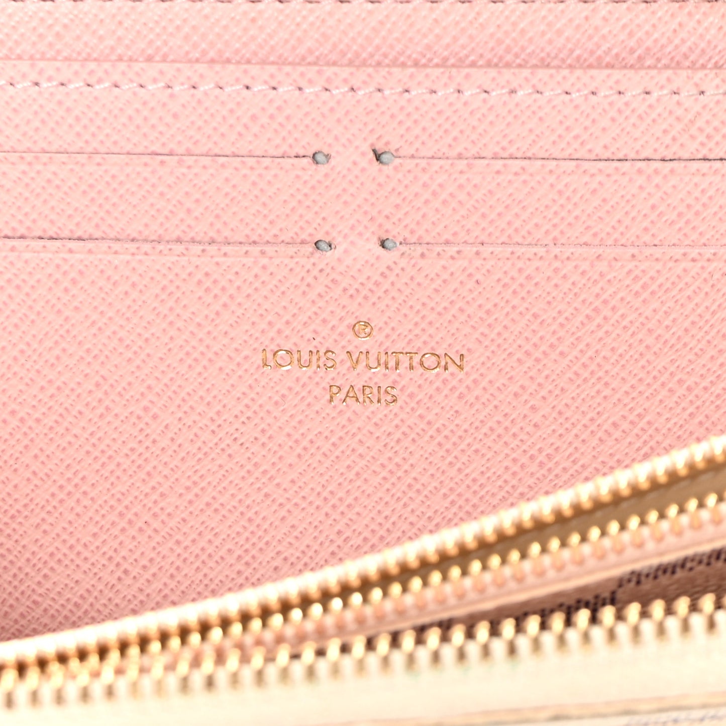 Damier Azur Clemence Wallet Rose Ballerine