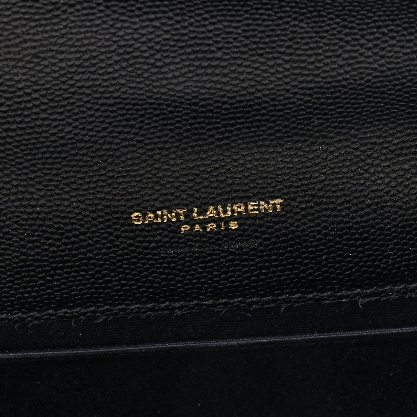Grain De Poudre Matelasse Chevron Monogram Envelope Clutch Black