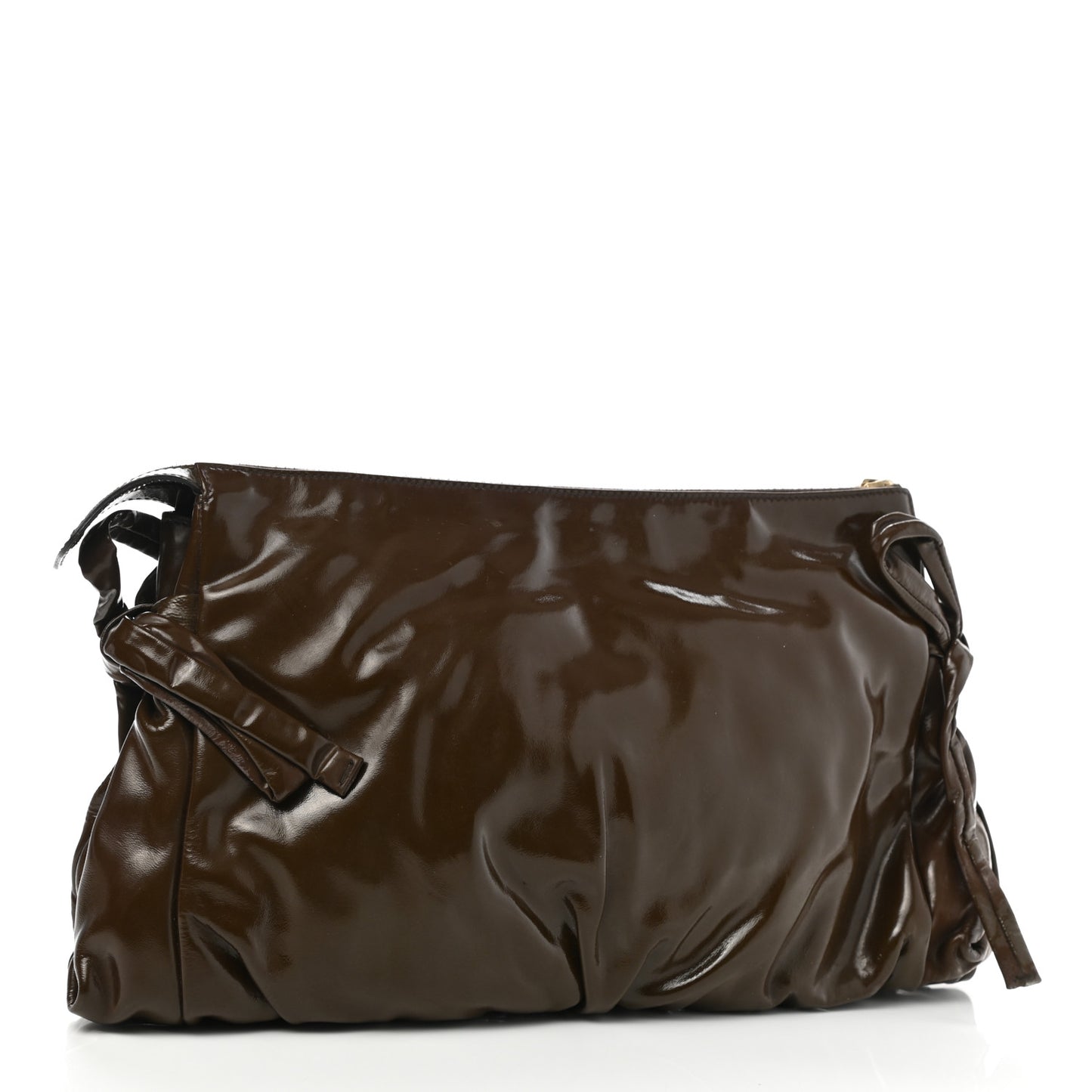 Patent Hysteria Large Clutch Brown