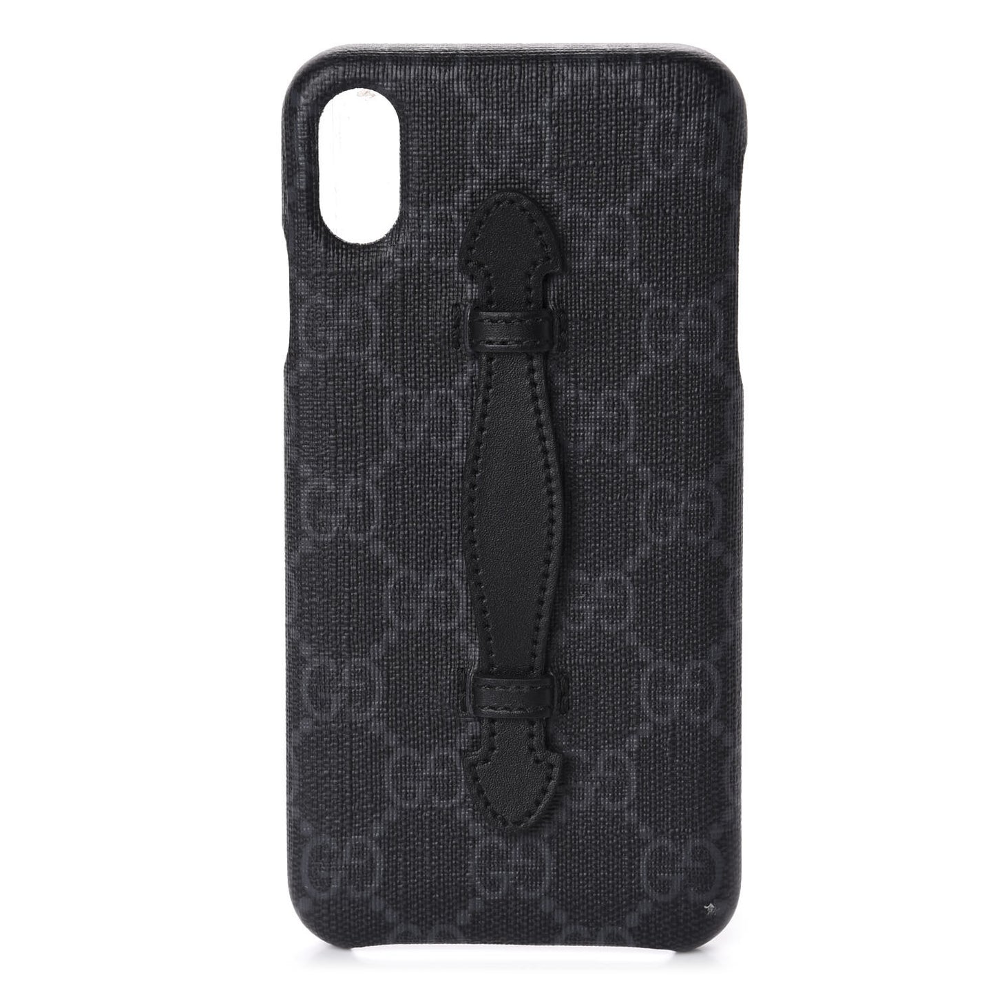 GG Supreme Monogram Top Handle iPhone XS Max Case Black