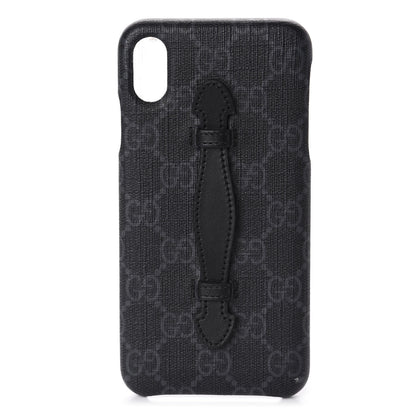Gucci GG Supreme Monogram Top Handle iPhone XS Max Case Black 1 of 5