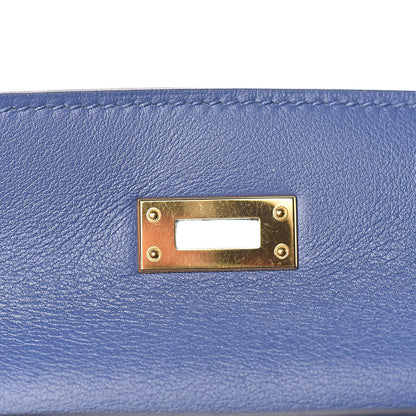Hermes Swift Kelly Pochette Clutch Bleu Brighton 15 of 31
