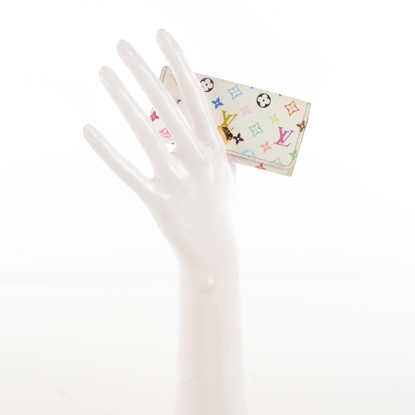 Monogram Multicolor Multicles 4 Key Holder White Litchi