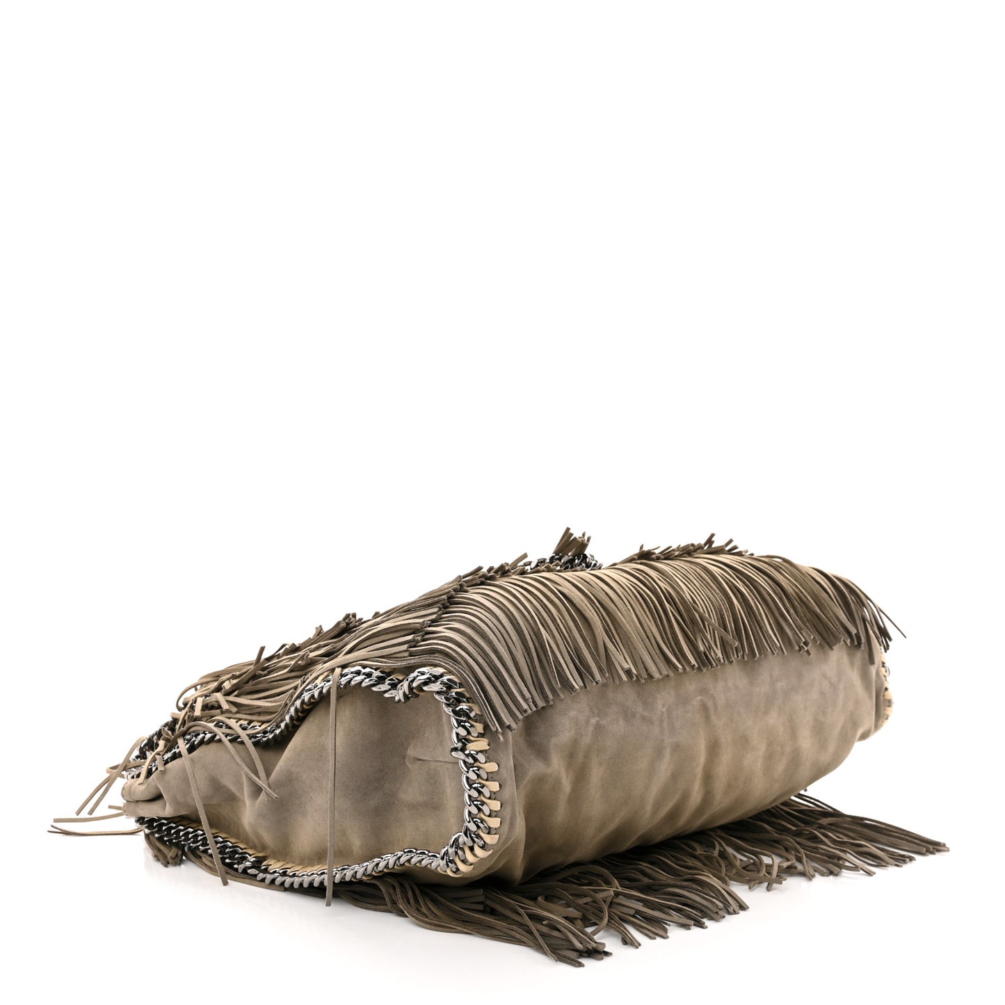 Eco Suede Fringe Big Falabella Tote Taupe