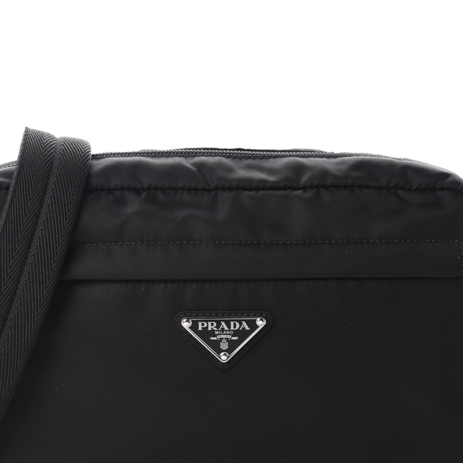 Prada Nylon Tessuto Messenger Bag Black 11 of 11