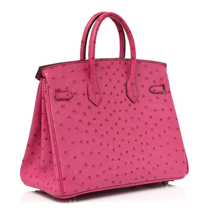 Hermes Ostrich Birkin 25 Fuchsia 2 of 6