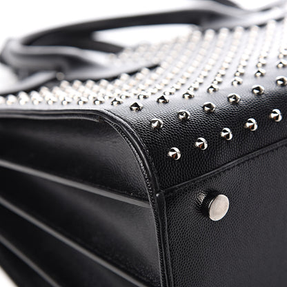 Saint Laurent Grain De Poudre Studded Small Sac De Jour Black 13 of 15