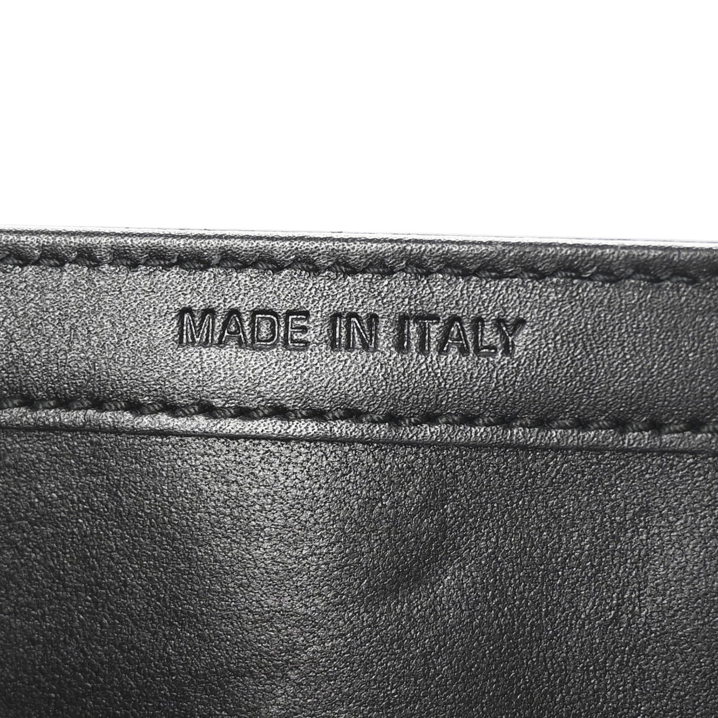 Calfskin Bee Clutch Black