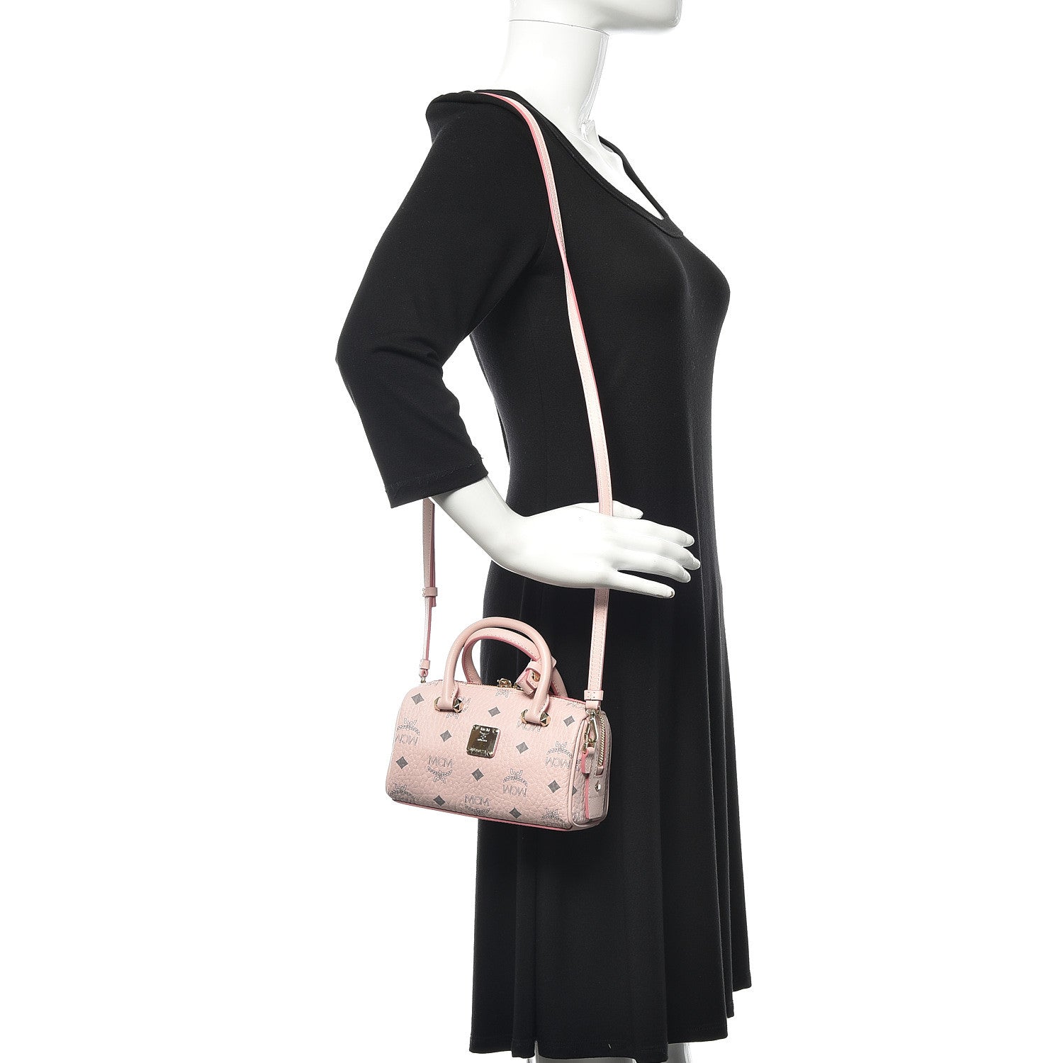 MCM Visetos Mini Essential Boston Powder Pink 2 of 9