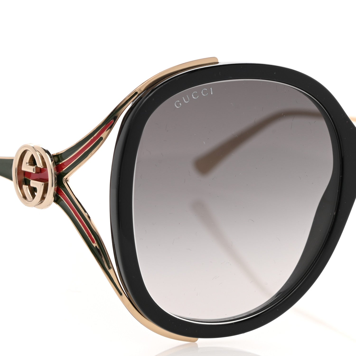 Gucci Round Frame Injected GG0226S Sunglasses Black 5 of 9