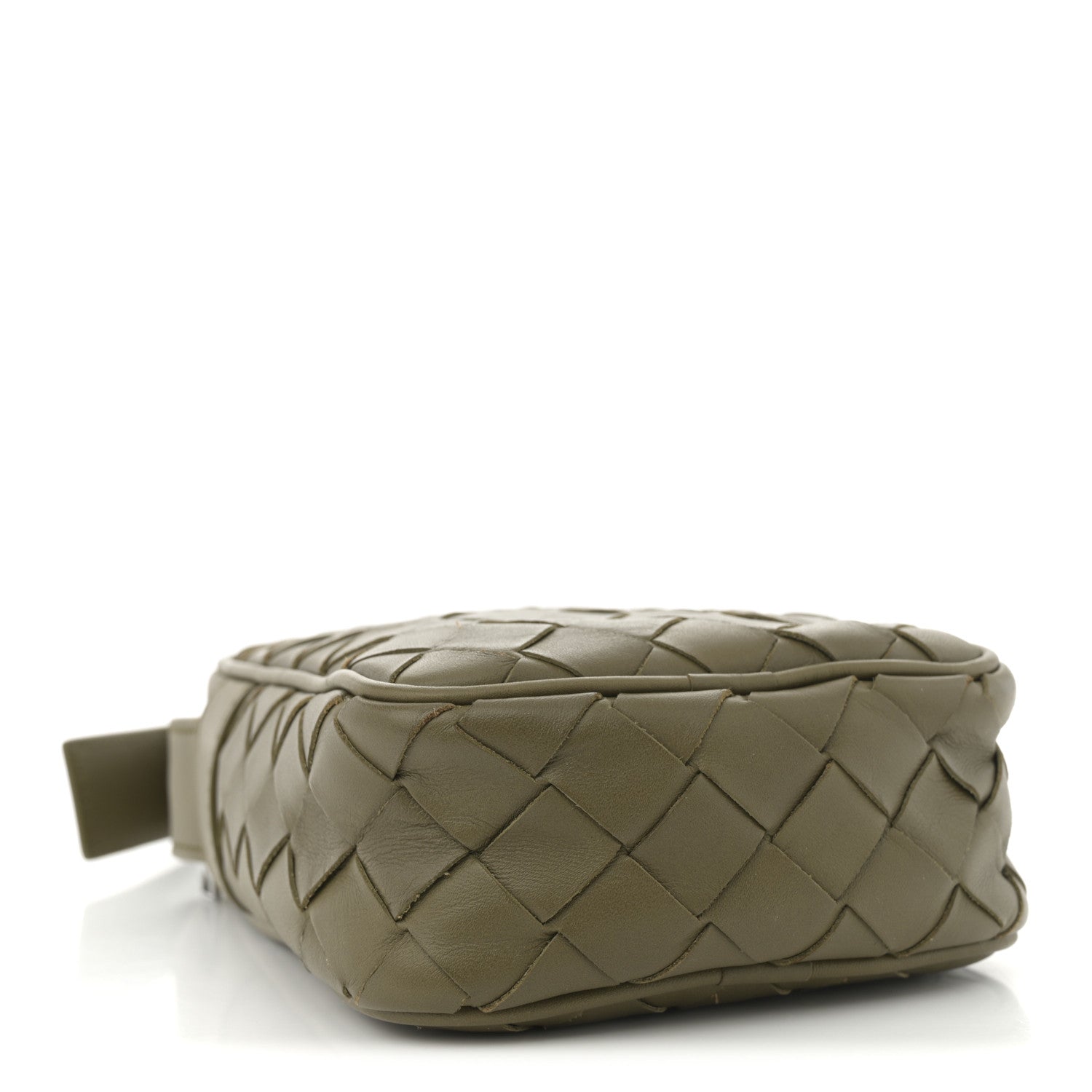 Bottega Veneta Calfskin Intrecciato Mini Cassette Phone Holder Crossbody Khaki 4 of 10
