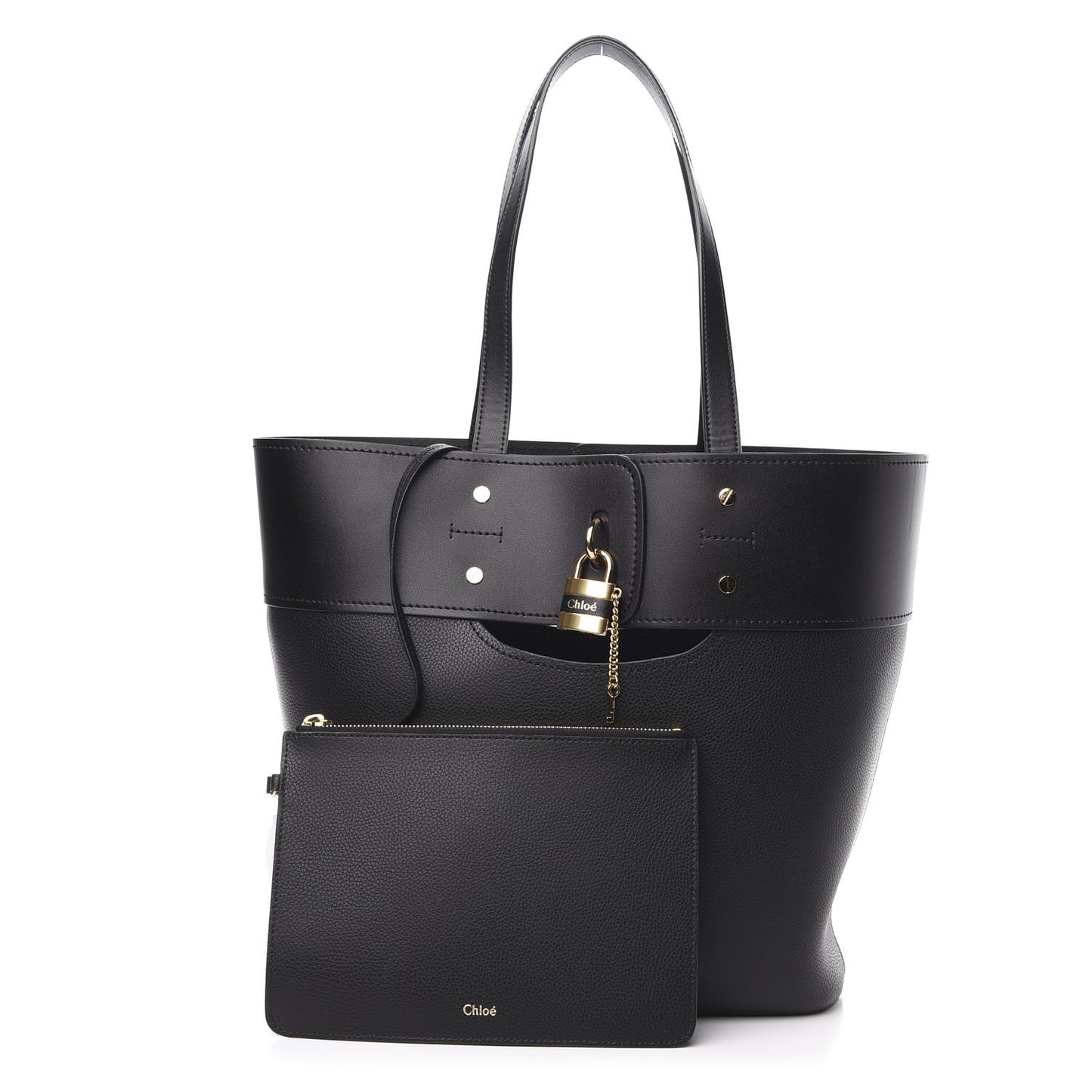 Smooth Grained Calfskin Medium Aby Tote Black