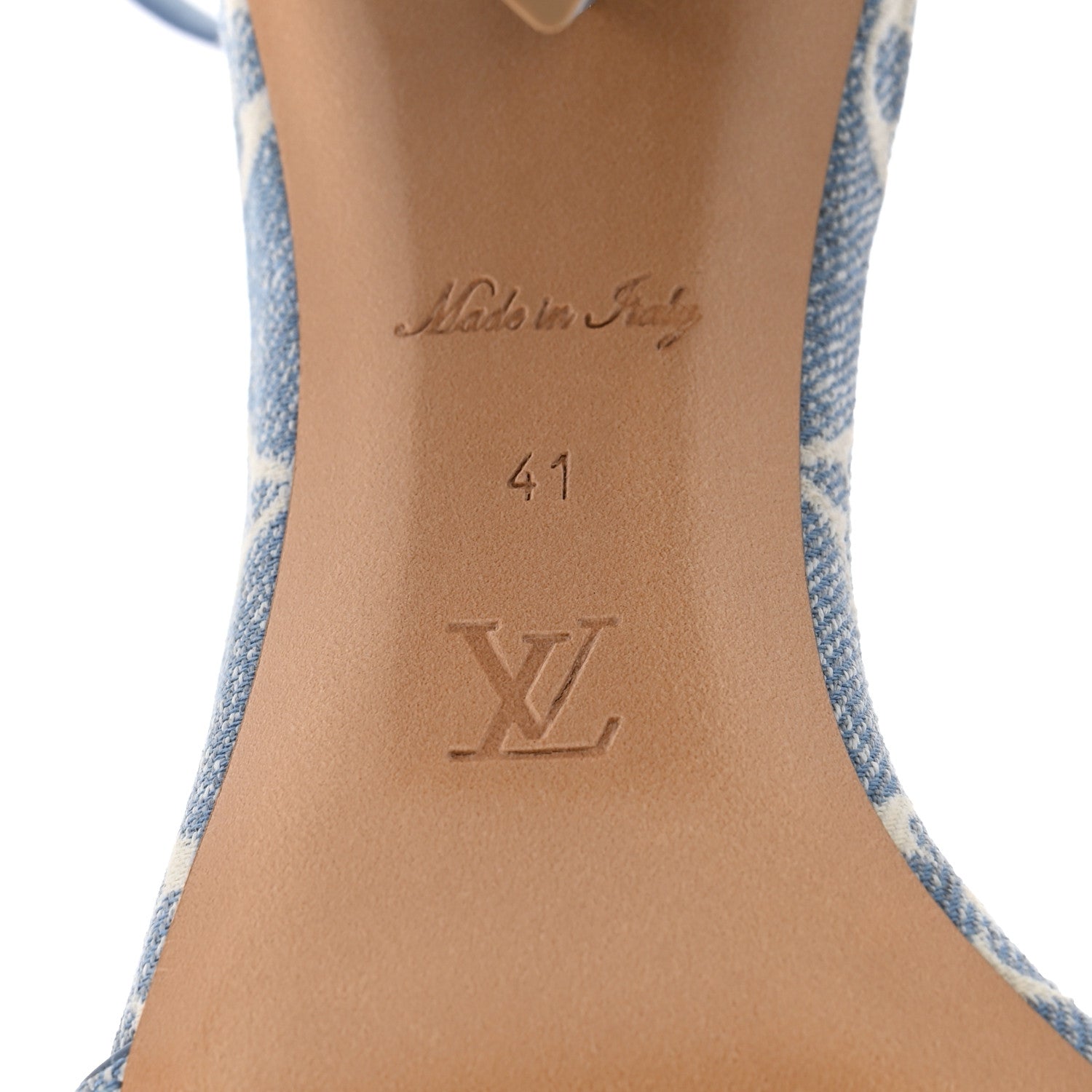 Louis Vuitton Monogram Denim Silhouette Sandals 41 Blue 8 of 9