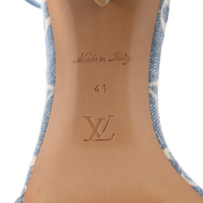 Louis Vuitton Monogram Denim Silhouette Sandals 41 Blue 8 of 9