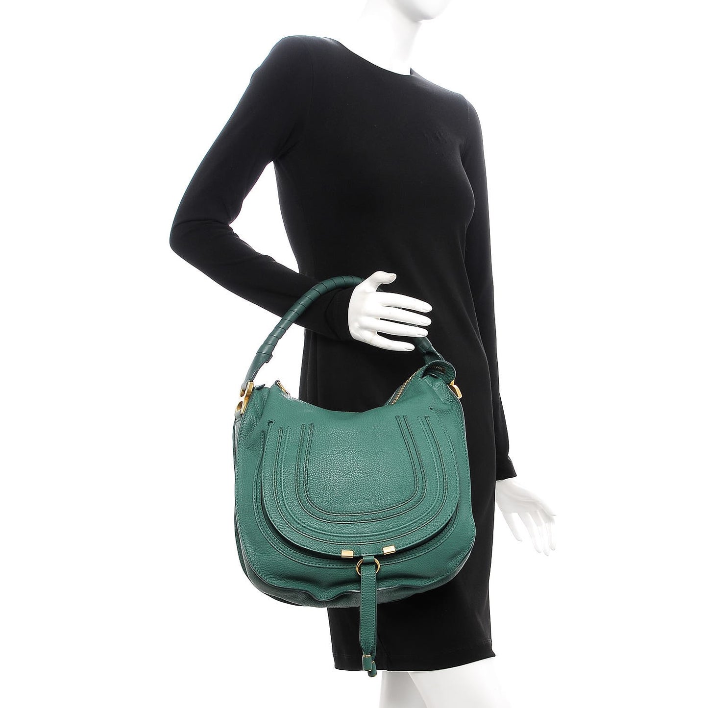Calfskin Medium Marcie Hobo Eucalyptus